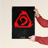 Tactical Red Scorpion Symbol Grunge Poster by DRIPSTER